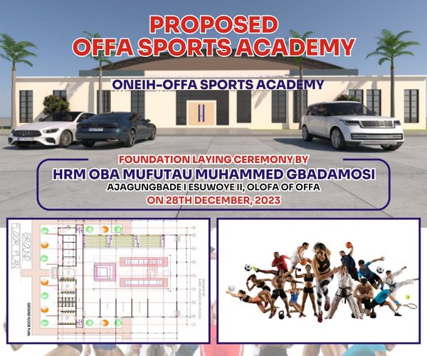 ONEIH-Offa Sports Academy Ground-breaking Ceremony Takes Place December 28